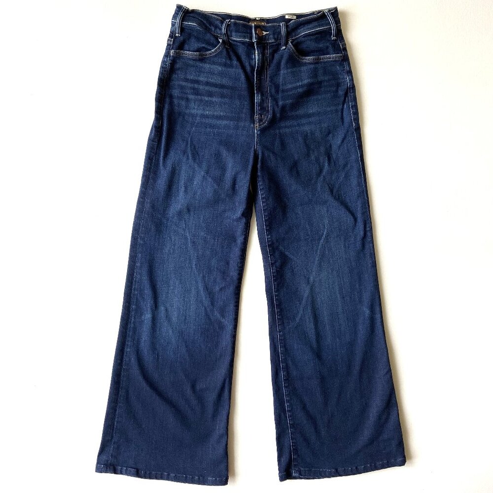 MOTHER Blue Flare Wide Leg Jeans